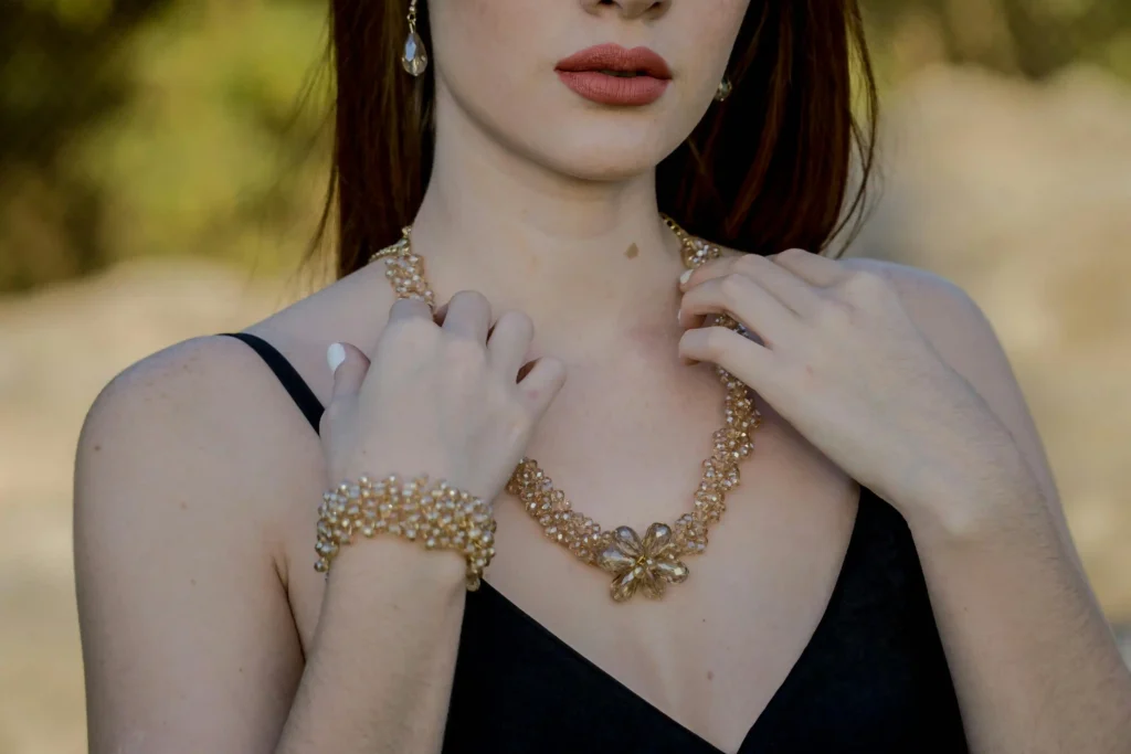 jewellery on wedding guest dresses 
