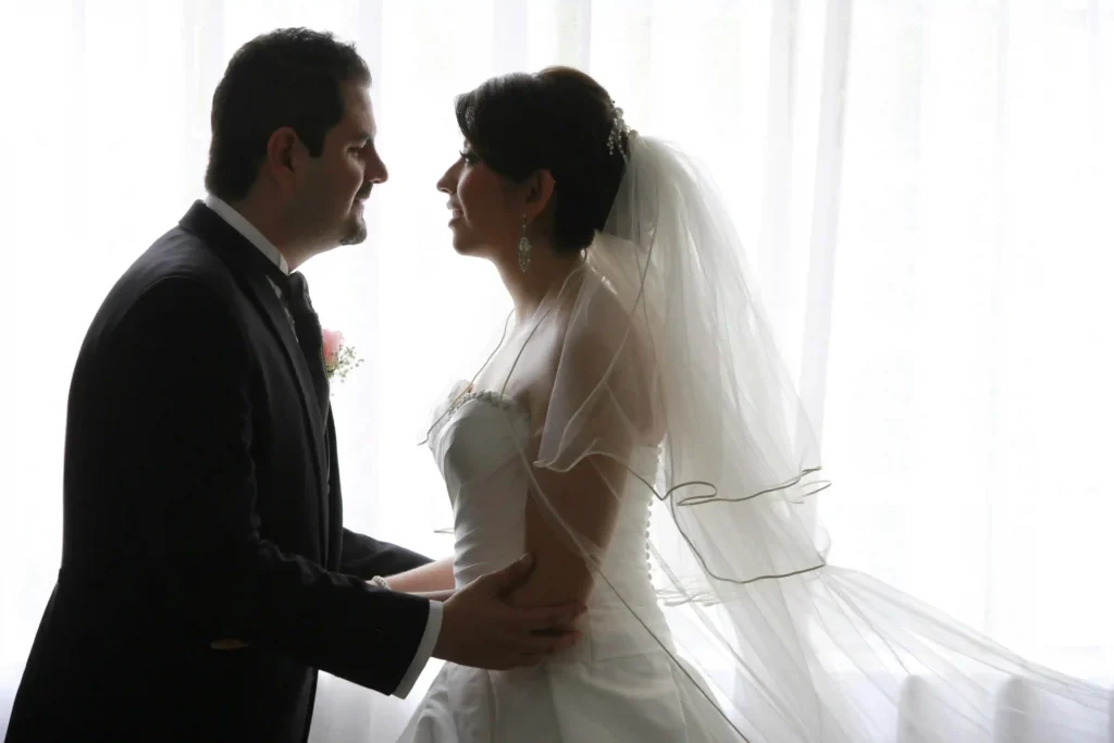 romantic 14th wedding anniversary couple