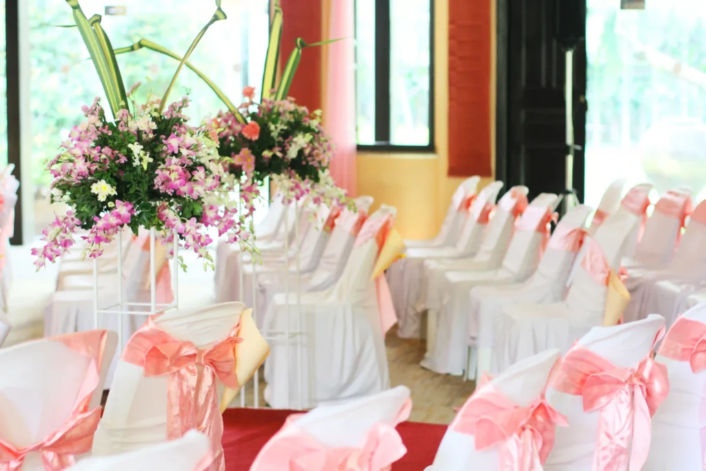wedding chairs in cover
