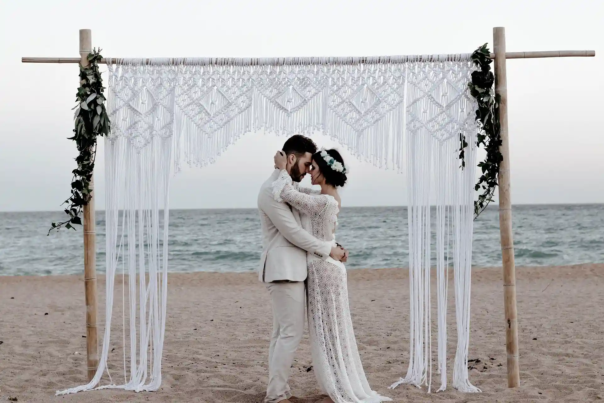 couple hug at beach