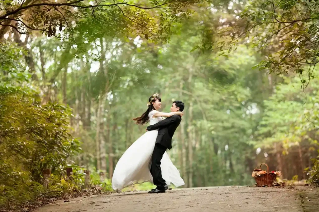 young couple enjoying