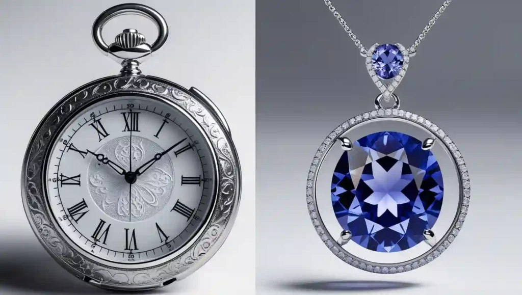 watch vs wedding anniversary stones necklace