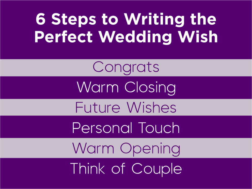 6 steps for wishes and weddings