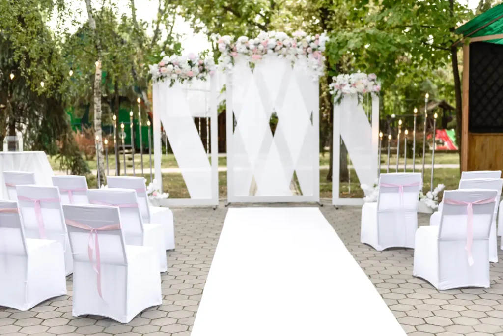 wedding chair cover on day