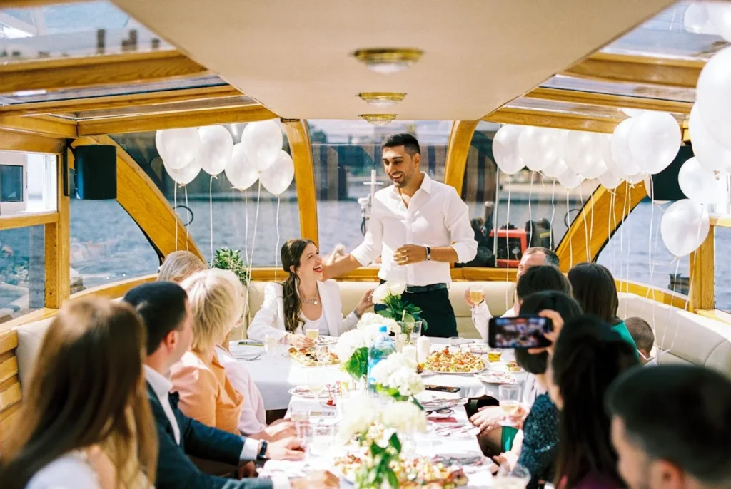 groom giving speech
