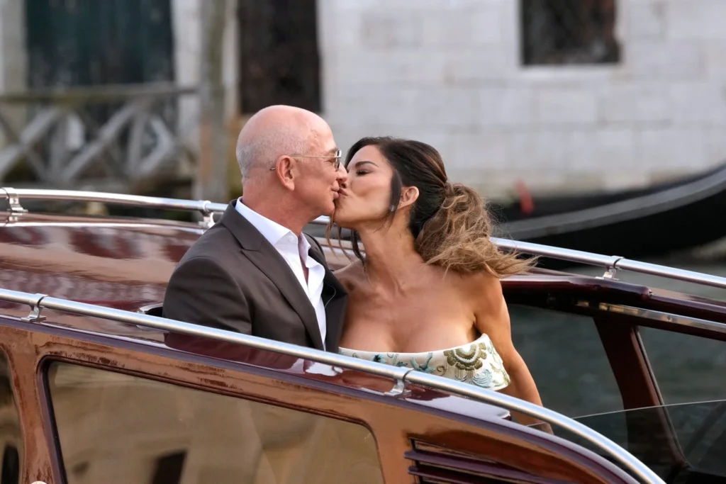 Bezos and his wife Sanchez