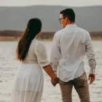 5th wedding anniversary couple at beach