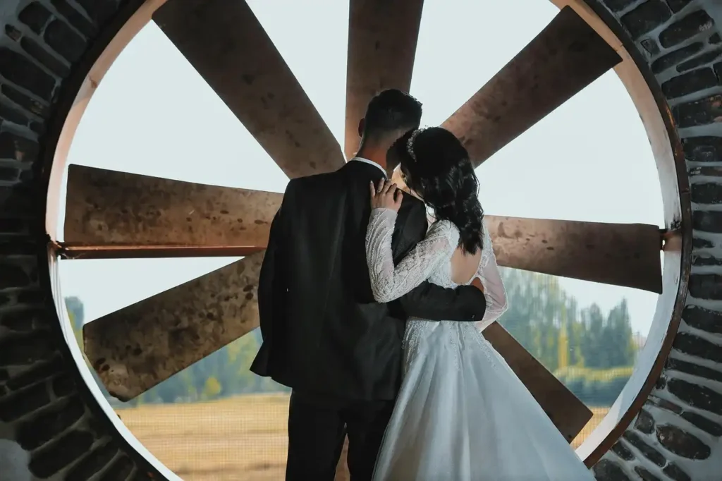 back hug by couple