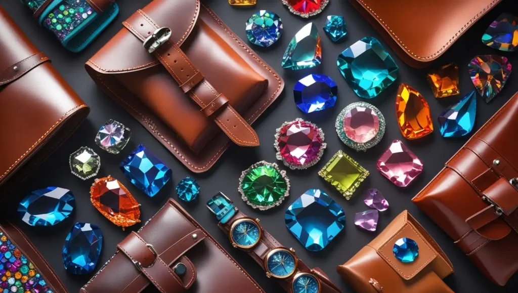 leather and crystal gift