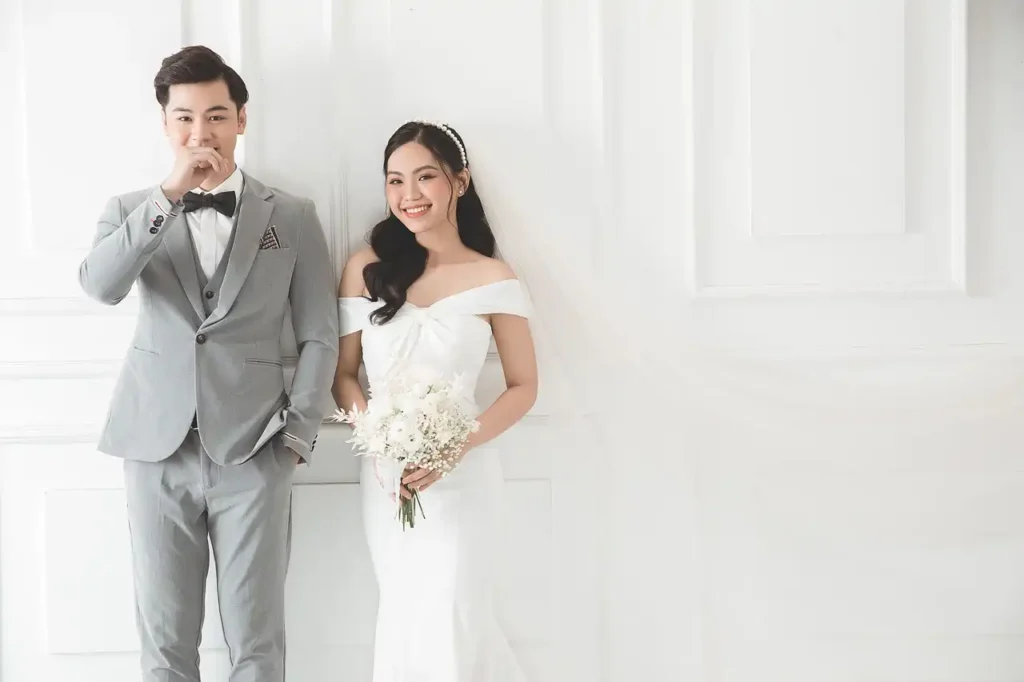 couple at their wedding