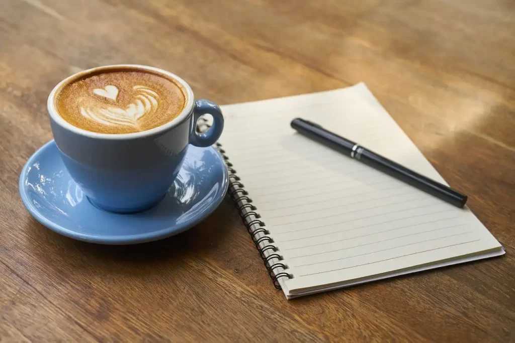 wedding planning with coffee