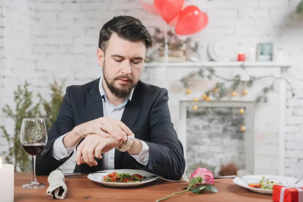 groom eating lunch