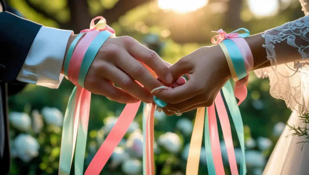 couple handfasting ceremony 