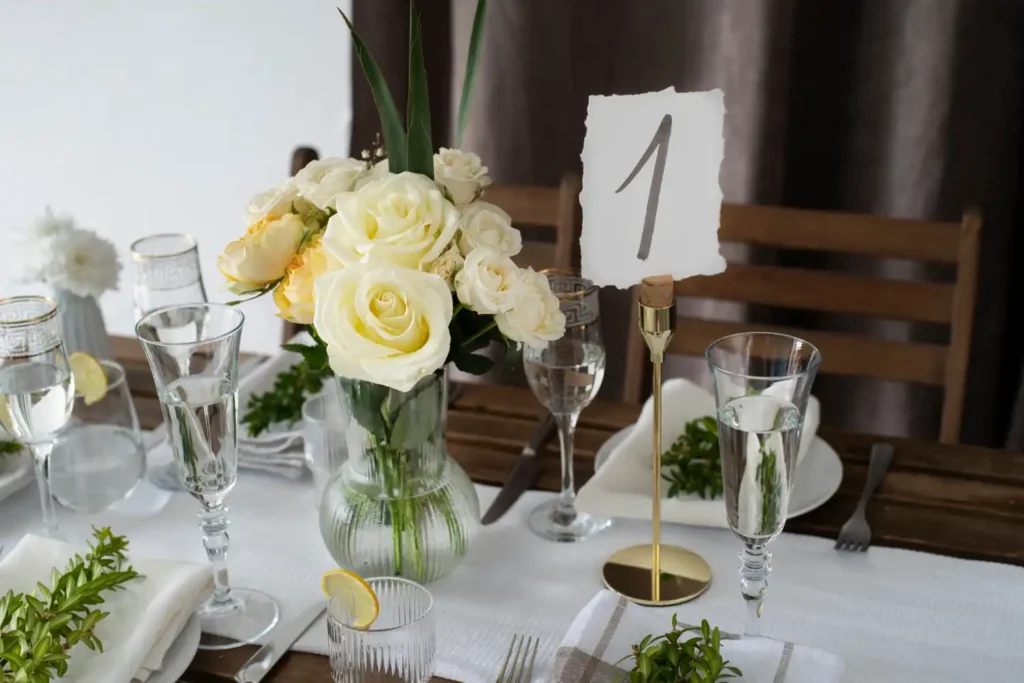 wedding table number 
